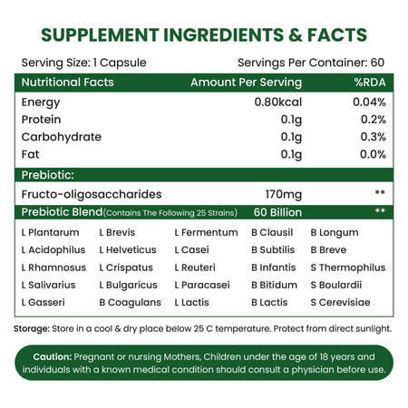 Vlado'S Himalayan Organics Probiotics Supplement 60b Cfu+ Gut Health Supplements | Women - 60n