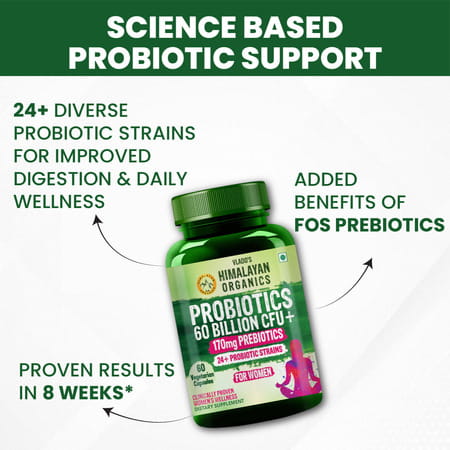 Vlado'S Himalayan Organics Probiotics Supplement 60b Cfu+ Gut Health Supplements | Women - 60n