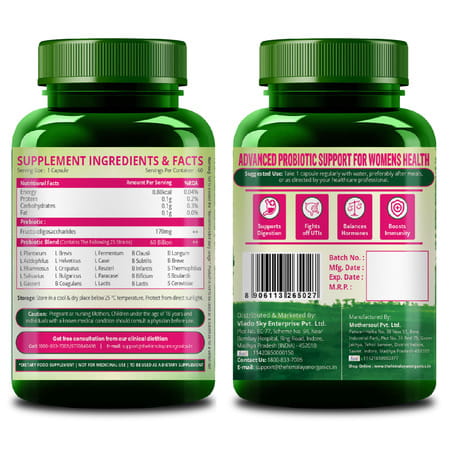 Vlado'S Himalayan Organics Probiotics Supplement 60b Cfu+ Gut Health Supplements | Women - 60n