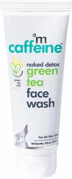 Mcaffeine Vitamin C Green Tea Face Wash With Hyaluronic Acid - Dirt Removal Soap Free Face Cleanser