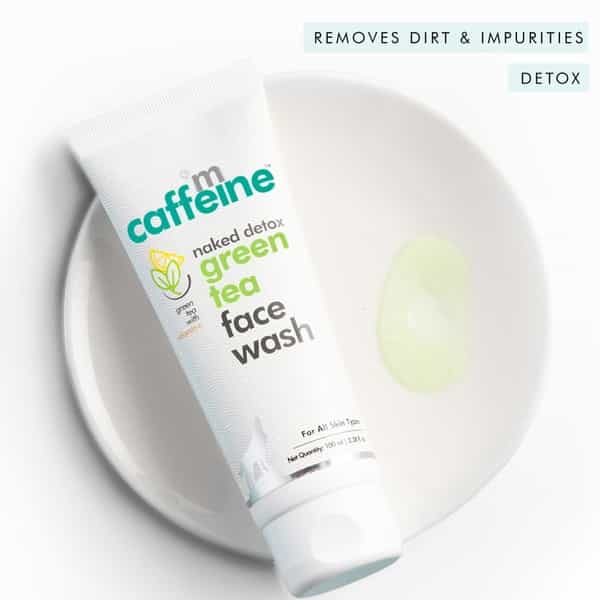 Mcaffeine Vitamin C Green Tea Face Wash With Hyaluronic Acid - Dirt Removal Soap Free Face Cleanser