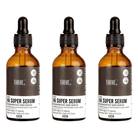 Thriveco 5kda Hyaluronic Acid Super Skin Serum|50 Ml X Pack Of 3