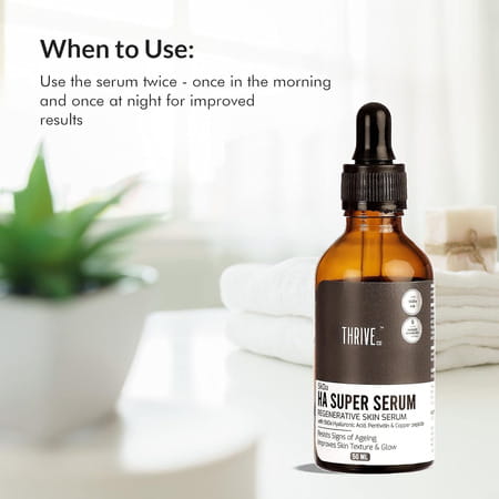 Thriveco 5kda Hyaluronic Acid Super Skin Serum|50 Ml X Pack Of 3