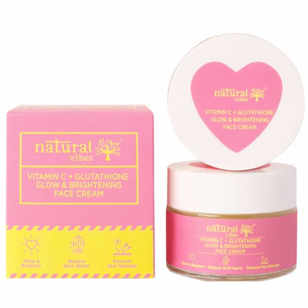 Natural Vibes Vitamin C + Glutathione Glow & Brightening Face Day & Night Cream 50 G