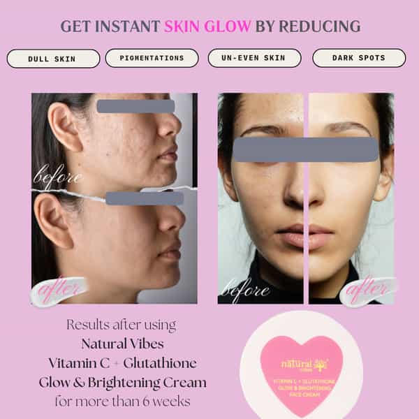 Natural Vibes Vitamin C + Glutathione Glow & Brightening Face Day & Night Cream 50 G