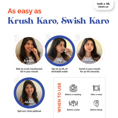 Teeth-A-Bit Sensitive Wild Peppermint Mouthwash Bits | Rapid Sensitivity Relief Tablets (60 Bits)