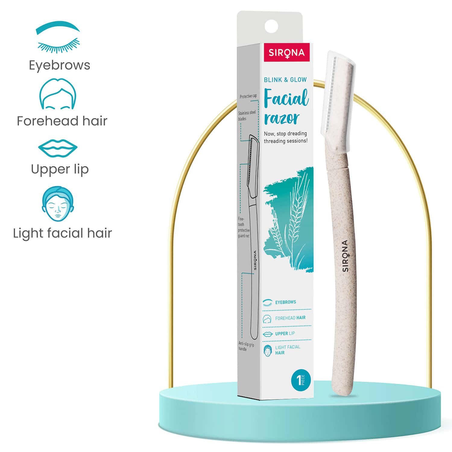 Buy SIRONA FACIAL RAZOR FOR WOMEN 2 RAZORS FACE RAZOR & UPPER LIPS