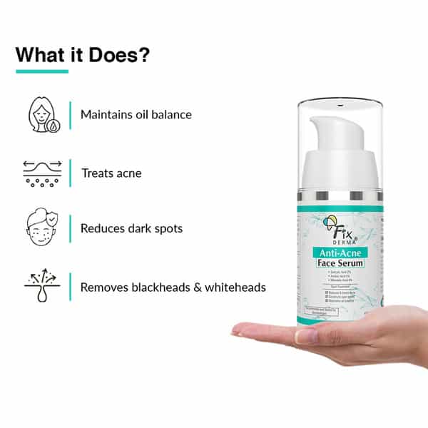 Fixderma Anti Acne Face Serum With Salicylic Acid - 15 G