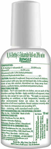 Jungle Formula 2 In 1 Skin & Fabric Roll On 10Ml
