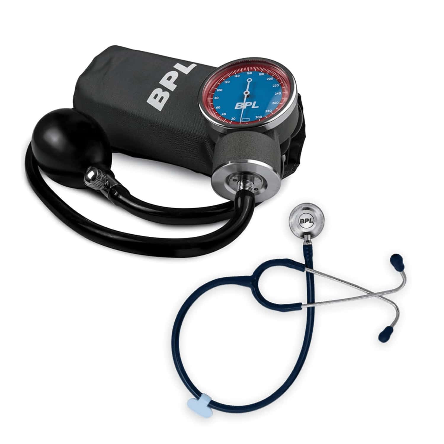 Bpl Medical Technologies Aneroid Sphygmomanometer With St-02 Brass Stethoscope