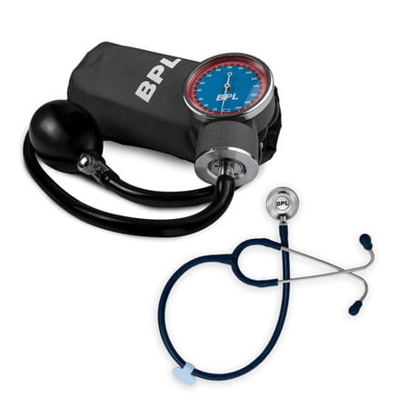 Bpl Medical Technologies Aneroid Sphygmomanometer With St-02 Brass Stethoscope