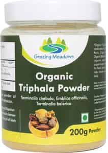 Grazing Meadows Organic Triphala Powder 200gms (amla Harde Baheda) For Healthy Digestion