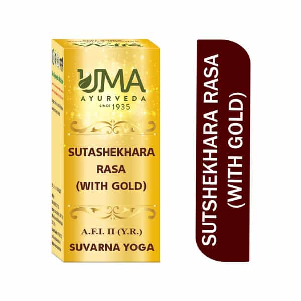 Uma Ayurveda Sutshekhar Ras With Gold Ayurvedic Tablets 30 Tab