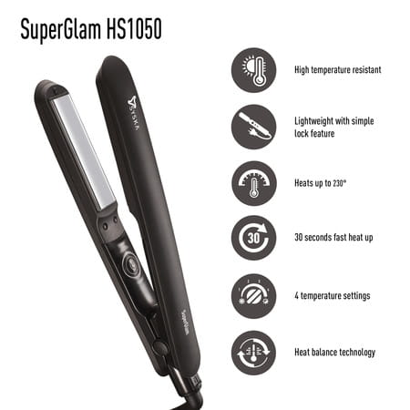 Syska Hs1050 Hair Straightener With Titanium Plates (Black)