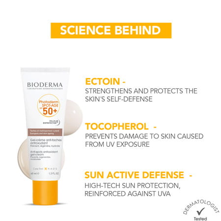 Bioderma Photoderm Spot Age Spf50+ Reduces Spots Wrinkles Antioxidant Sunscreen | 40 Ml