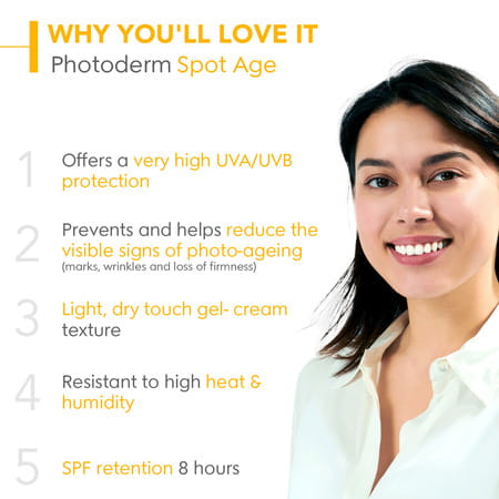 Bioderma Photoderm Spot Age Spf50+ Reduces Spots Wrinkles Antioxidant Sunscreen | 40 Ml
