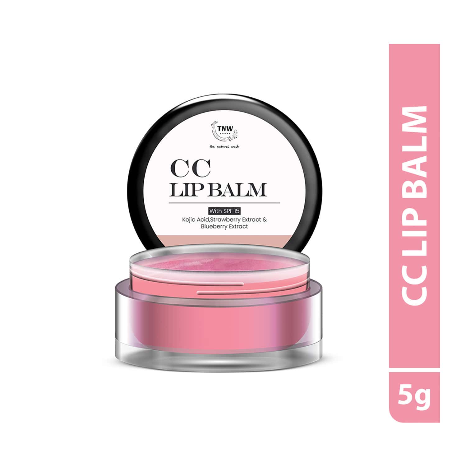 Tnw The Natural Wash Cc Lip Balm Strawberry | Brightening & Nourishing Lips 5 Gm