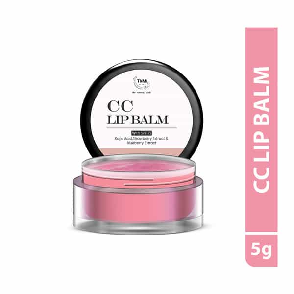 Tnw The Natural Wash Cc Lip Balm Strawberry | Brightening & Nourishing Lips 5 Gm