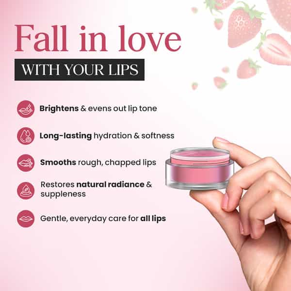 Tnw The Natural Wash Cc Lip Balm Strawberry | Brightening & Nourishing Lips 5 Gm