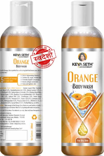 Keya Seth Aromatherapy Orange Bodywash For Dry Skin 200 Ml