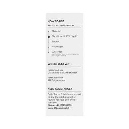 Minimalist 8% Glycolic Acid 150ml
