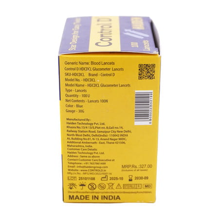 Control D 100 Sterile Comfort Lancets 100