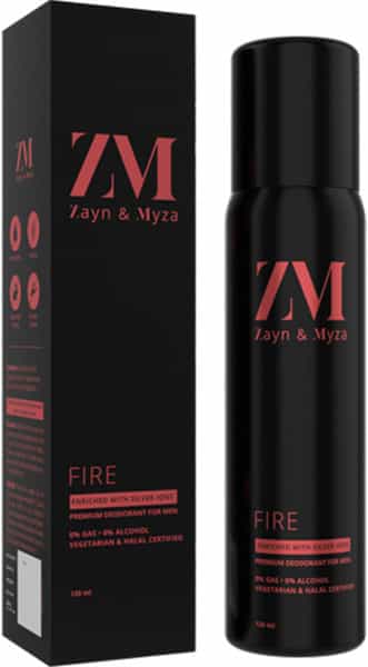Zm Zayn & Myza Fire No Alcohol Body Spray For Men 120 Ml