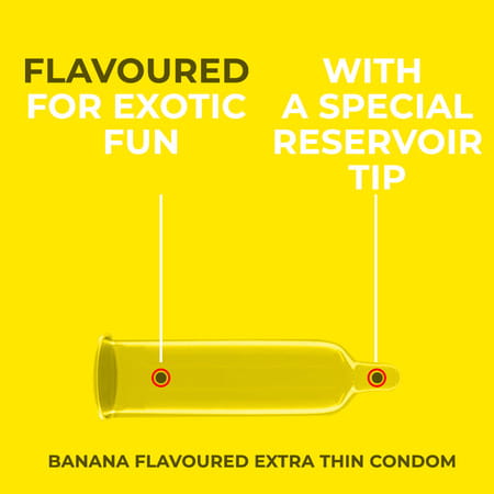Nottyboy Sixtynine Extra Thin Banana Flavour Condoms For Men Pack Of 3