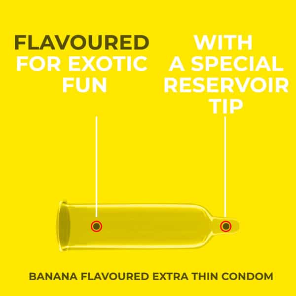 Nottyboy Sixtynine Extra Thin Banana Flavour Condoms For Men Pack Of 3