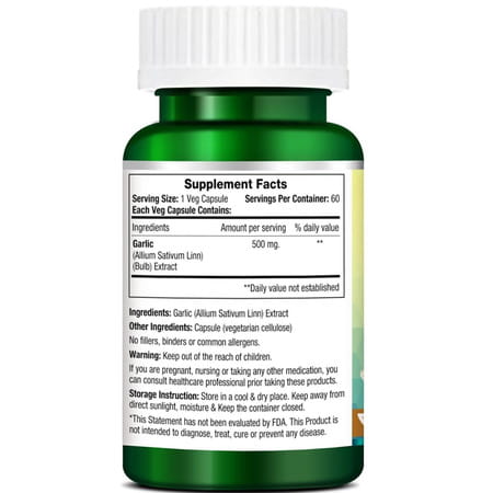 Morpheme Remedies Garlic 500 Mg - 60 Veg Capsules