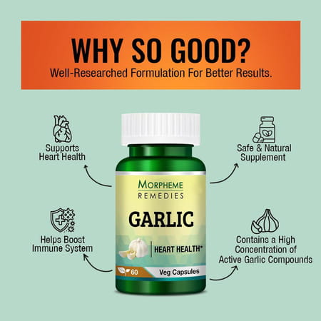 Morpheme Remedies Garlic 500 Mg - 60 Veg Capsules
