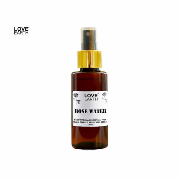 Love Earth Rose Water Gulab Jal For Women Face Mist Toner With Real Rose Petals Toner Spray 100Ml