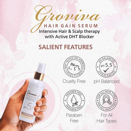 Groviva Hair Gain Serum 100 Ml (Pack Of 4)