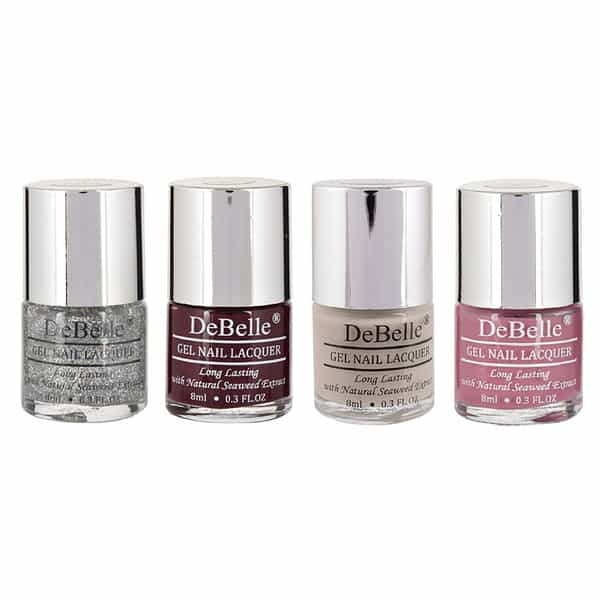 Debelle Gel Nail Polish Combo Set Of 4 Shimmer Top Coat 32 Ml (8 Ml Each)