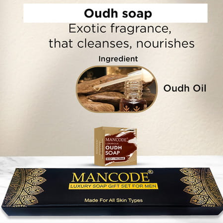Mancode Luxury Oudh Soap Gift Set 5 X 125gm For Men