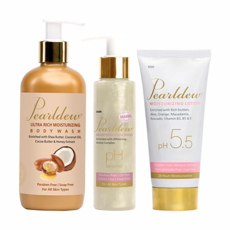Pearldew Winter Care Combo (Face Wash 100ml + Body Wash 300ml + Moisturizing Lotion 100ml)