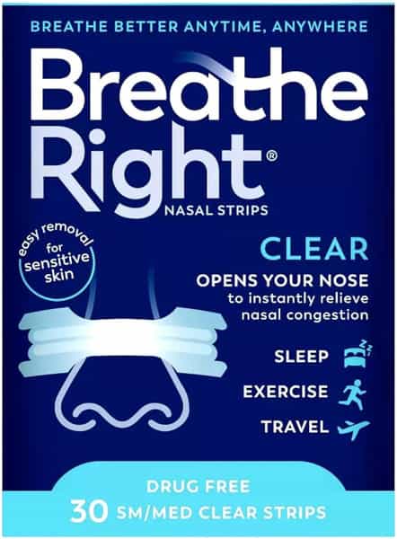 Breathe Right Nasal Strips | Small/Medium | Original Tan 30 Strips