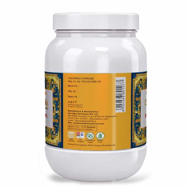 Herbal Hills Calcihills 500 Capsules (Pack Of 4) - Bone Health Supplement With Calcium