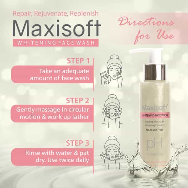 Maxisoft Whitening Face Wash 100 Ml | Bearberry & Green Tea | Paraben Free (Pack Of 3)