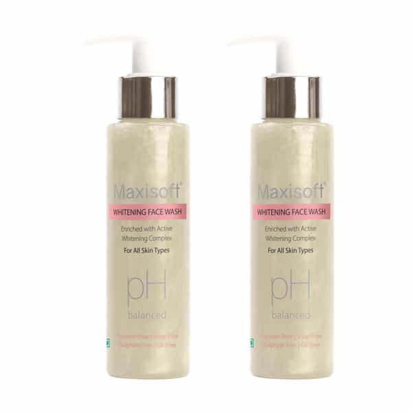 Maxisoft Whitening Face Wash 100 Ml | Bearberry & Green Tea | Paraben Free (Pack Of 3)