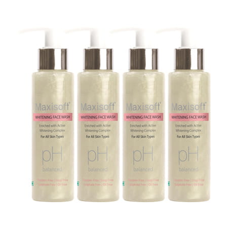Maxisoft Whitening Face Wash 100 Ml | Bearberry & Green Tea | Paraben Free (Pack Of 3)