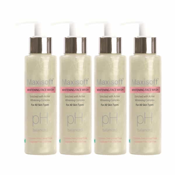 Maxisoft Whitening Face Wash 100 Ml | Bearberry & Green Tea | Paraben Free (Pack Of 3)