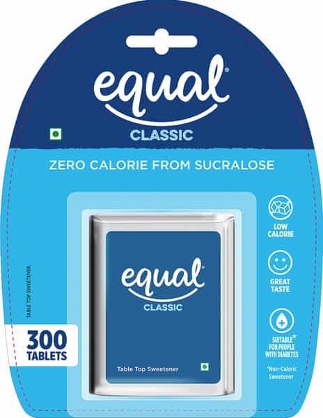 Equal Classic Zero Calorie Sweetener Sugar Free Calorie Control 300 Tablets Pack Of 4