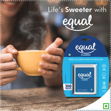 Equal Classic Zero Calorie Sweetener Sugar Free Calorie Control 300 Tablets Pack Of 4