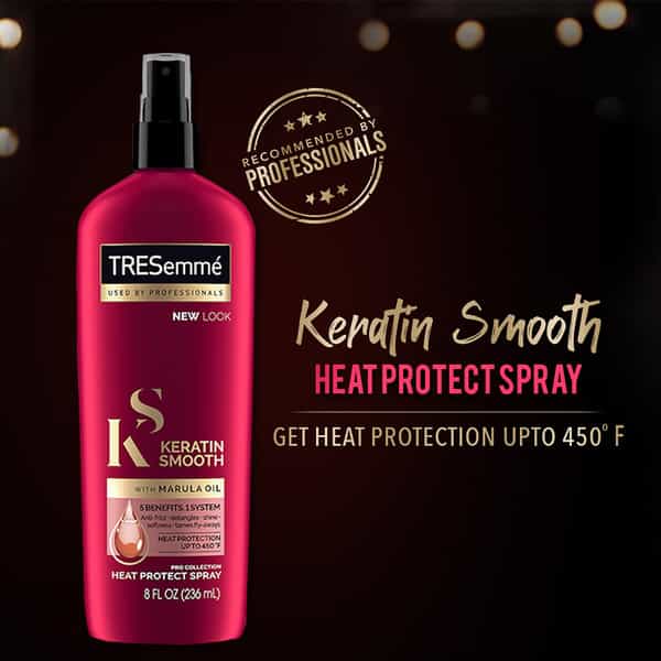 Tresemme Keratin Smooth Heat Protection Shine Spray With Marula Oil - 236 Ml
