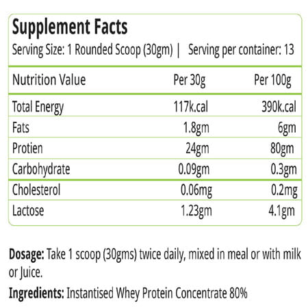 Natures Velvet Whey Protein For Fitness And Strength | 400 Gms