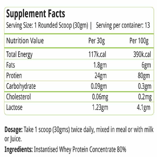 Natures Velvet Whey Protein For Fitness And Strength | 400 Gms