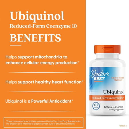 Doctor's Best Ubiquinol 100 Mg Softgels | 60 Count