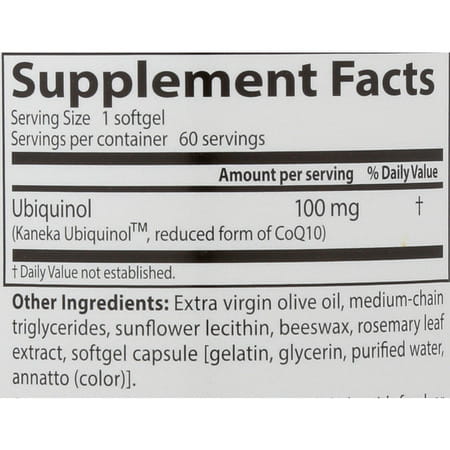 Doctor's Best Ubiquinol 100 Mg Softgels | 60 Count