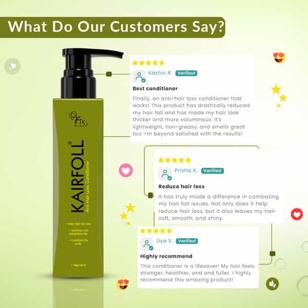 Fixderma Kairfoll Anti Hair Loss Conditioner For Dry Frizzy Hair - 200 Gm